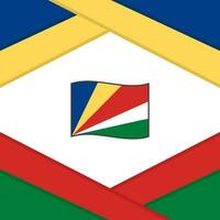 Seychellerna flagga abstrakt bakgrund design mall. Seychellerna oberoende dag baner social media posta. Seychellerna mall vektor