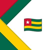 Togo flagga abstrakt bakgrund design mall. Togo oberoende dag baner social media posta. Togo illustration vektor
