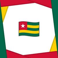 Togo flagga abstrakt bakgrund design mall. Togo oberoende dag baner social media posta. Togo baner vektor