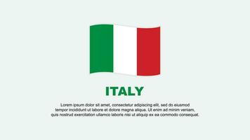 Italien Flagge abstrakt Hintergrund Design Vorlage. Italien Unabhängigkeit Tag Banner Sozial Medien Vektor Illustration. Italien Hintergrund