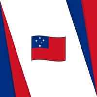 Samoa Flagge abstrakt Hintergrund Design Vorlage. Samoa Unabhängigkeit Tag Banner Sozial Medien Post. Samoa Flagge vektor