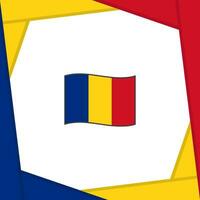 Rumänien Flagge abstrakt Hintergrund Design Vorlage. Rumänien Unabhängigkeit Tag Banner Sozial Medien Post. Rumänien Banner vektor