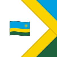 Ruanda Flagge abstrakt Hintergrund Design Vorlage. Ruanda Unabhängigkeit Tag Banner Sozial Medien Post. Ruanda Karikatur vektor