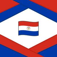 paraguay flagga abstrakt bakgrund design mall. paraguay oberoende dag baner social media posta. mall vektor