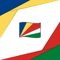 Seychellen Flagge abstrakt Hintergrund Design Vorlage. Seychellen Unabhängigkeit Tag Banner Sozial Medien Post. Seychellen vektor