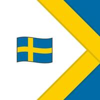 Sverige flagga abstrakt bakgrund design mall. Sverige oberoende dag baner social media posta. Sverige tecknad serie vektor