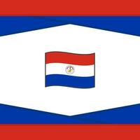 Paraguay Flagge abstrakt Hintergrund Design Vorlage. Paraguay Unabhängigkeit Tag Banner Sozial Medien Post. Vektor