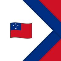 Samoa Flagge abstrakt Hintergrund Design Vorlage. Samoa Unabhängigkeit Tag Banner Sozial Medien Post. Samoa Karikatur vektor