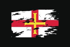 Grunge-Stil-Flagge der Guernsey. Vektor-Illustration. vektor