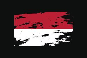 Grunge-Stil Flagge von Indonesien. Vektor-Illustration. vektor