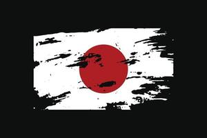 grunge stil flagga i Japan. vektor illustration.