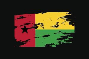 grunge stil flagga guineabissau. vektor illustration.