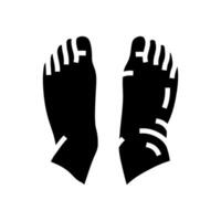 svullen anklar fötter sjukdom symptom glyf ikon vektor illustration