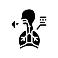 hartnäckig Schluckauf Krankheit Symptom Glyphe Symbol Vektor Illustration