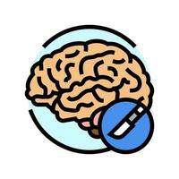 Gehirn Chirurgie Farbe Symbol Vektor Illustration
