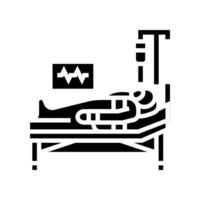 postoperativ Wiederherstellung Glyphe Symbol Vektor Illustration