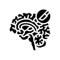 Neurochirurgie Gesundheit Glyphe Symbol Vektor Illustration