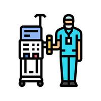 Dialyse Techniker Dialysator Farbe Symbol Vektor Illustration
