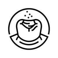 Dichtstoffe Dental Verfahren Linie Symbol Vektor Illustration