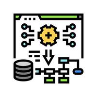 systemet spridning analytiker Färg ikon vektor illustration