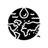 Grundwasserleiter aufladen Hydrogeologe Glyphe Symbol Vektor Illustration