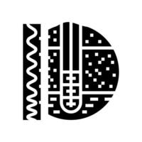 Boden Versickerung Hydrogeologe Glyphe Symbol Vektor Illustration