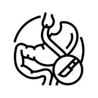 Magen- Bypass Gastroenterologe Linie Symbol Vektor Illustration