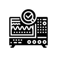 Oszilloskop Analyse Elektronik Glyphe Symbol Vektor Illustration