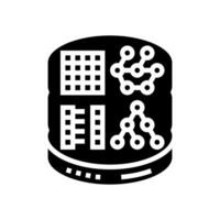 nosql Datenbank Glyphe Symbol Vektor Illustration