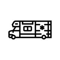 Handy, Mobiltelefon Klinik Krankenwagen Linie Symbol Vektor Illustration