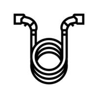 Laden Kabel elektrisch Linie Symbol Vektor Illustration