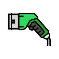 ev Laden Stecker elektrisch Farbe Symbol Vektor Illustration