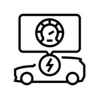 Laden Geschwindigkeit elektrisch Linie Symbol Vektor Illustration