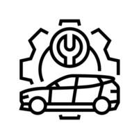 ev Instandhaltung elektrisch Linie Symbol Vektor Illustration