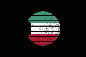 Grunge-Stil-Flagge von Kuwait. Vektor-Illustration. vektor