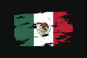 Grunge-Stil Flagge von Mexiko. Vektor-Illustration. vektor