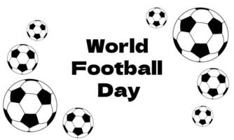 Welt Fußball Tag Hintergrund Konzept. Fußball oder Fußball Vektor Illustration auf isoliert Hintergrund