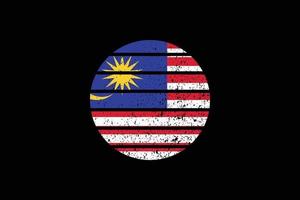 Grunge-Stil Flagge von Malaysia. Vektor-Illustration. vektor