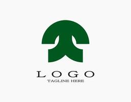 enkel träd logotyp ikon. träd logotyp liknar de brev t. en lämplig natur logotyp för din företag och produkt namn. vektor