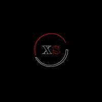 xs kreativ modern brev logotyp design mall vektor