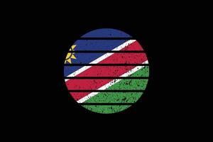grunge stil flagga i namibia. vektor illustration.