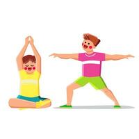 Übung Kind Junge Yoga Vektor