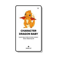 Kreatur Charakter Drachen Baby Vektor