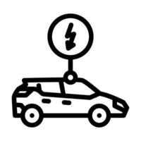 elektrisch Fahrzeug Linie Symbol Vektor Illustration