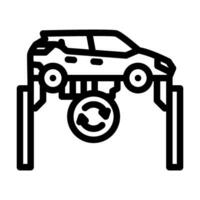 ev Instandhaltung elektrisch Linie Symbol Vektor Illustration