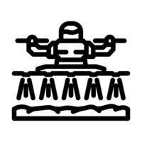 landwirtschaftlich Drohne Linie Symbol Vektor Illustration