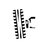 hjul inriktning bil mekaniker glyf ikon vektor illustration