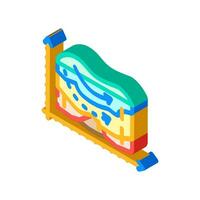 hydrogeologisch Modell- Hydrogeologe isometrisch Symbol Vektor Illustration