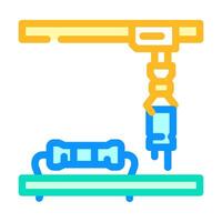 elektronisch Versammlung Elektronik Farbe Symbol Vektor Illustration