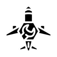 Flugzeug Reparatur Glyphe Symbol Vektor Illustration